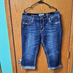 Charme Women's Dark Blue Cropped Jeans